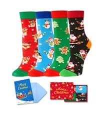HAPPYPOP Christmas Socks for Kids Adult - Xmas Socks Stocking Stuffers for Boys Girls