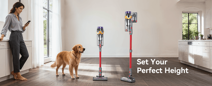 Cordless Vacuum Cleaner, Upgraded 55KPA 650W 70Mins Stick Vacuum with Hurricane Mode, Self-Standing, Touch Screen, 1.8L Dust Cup, Anti-tangle Wireless Vacumm, Vacuum Cleaners for Home/Pet Hair/Carpets