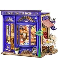 Rolife DIY Miniature House Kit Greenhouse, Tiny House Kit for Adults to Build, Mini House Making Kit with Furniture, Halloween/Christmas Decorations/Gifts for Family and Friends (Cathy's Greenhouse)