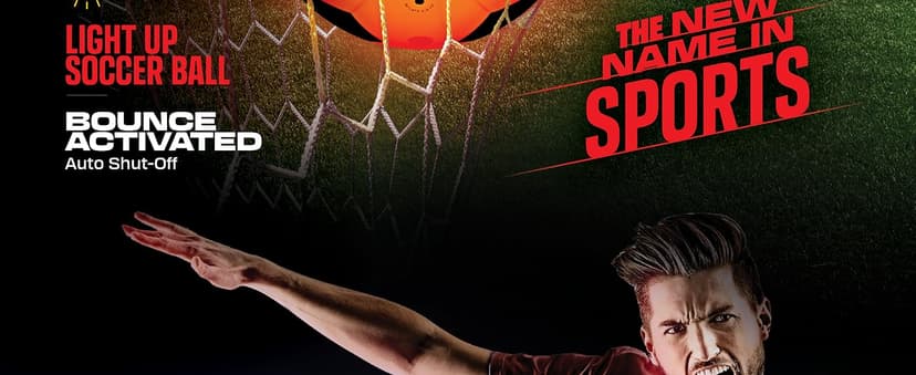 Light Up Soccer Ball - Glow in The Dark - NO 5 - Sports Gear Gifts for Boys & Girls 8-15+ Year Old - Kids, Teens Gift Birthday Ideas - Cool Boy Toys Ages 8 to 15 Glowing Night Activity