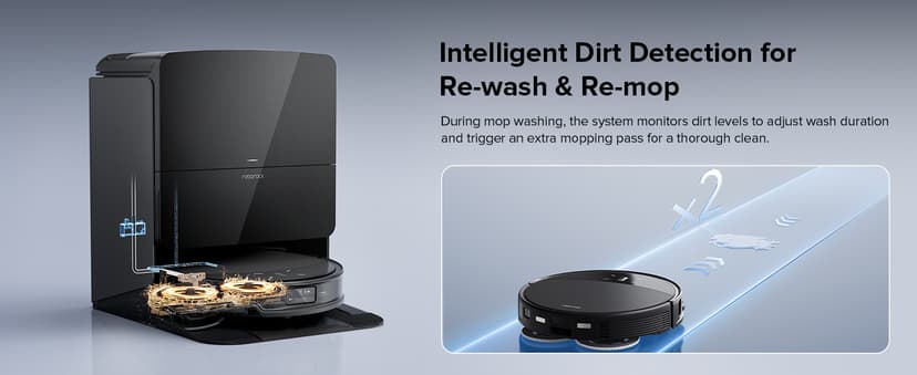 roborock Saros 10R Robot Vacuum and Mop, 22,000 Pa Suction, Zero-Tangling, 3.14’’ Ultra Slim, FlexiArm Riser Technology for Carpet & Floor, Corner & Edge Cleaning, Self-Emptying, Hot Air Drying, Black