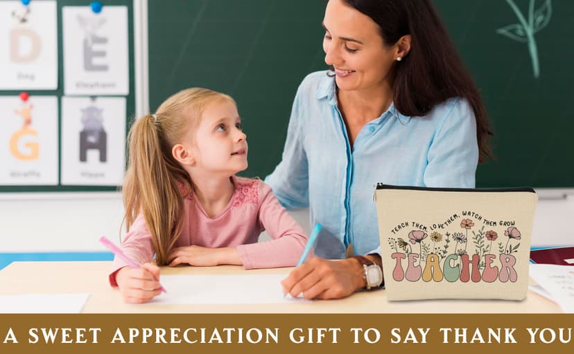 Teacher Appreciation Gifts, Para Gifts Appreciation,Teacher Makeup Bag Must Haves,It's A Good Day to Teach Tiny Human.