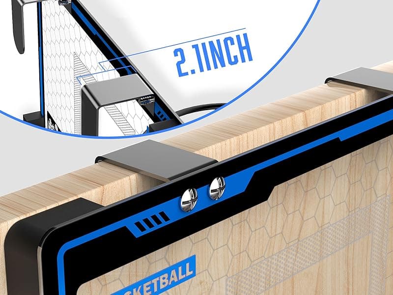 HopeRock Indoor Mini Basketball Hoop for Kids, Basketball Hoops Over The Door with LED Lighting, Mini Hoop with Scoreboard & 3 Balls, Basketball Toys Gifts for 5 6 7 8 9 10 11 12 Year Old Boys Girls