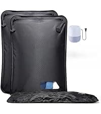 Classic Series Vacuum Bags for Travel Luggage with Wireless Pump, Compression Bags for Carry On Suitcases and Backpack, Vacuum Seal Packing cube for Cloth Packing (2PC + PUMP)