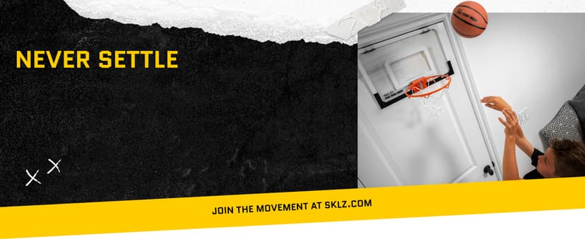 SKLZ Pro Mini Indoor Basketball Hoop - Over The Door – Portable - Great For Home, Dorms, Offices, and Gifts