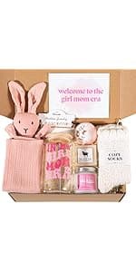 New Mom Care Package After Baby, 7pcs New Mom Gifts Set After Birth, Postpartum Gifts for Mom, After Birth Postpartum Essentials for Mom Kit, Pregnancy Gifts for First-Time Moms, Expecting Mom