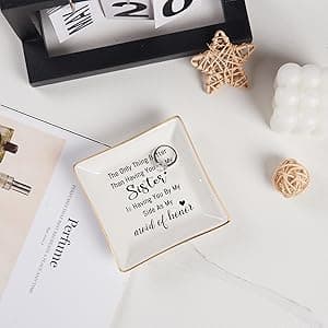 Bridesmaid Gifts Maid of Honor Proposal Gift Jewelry Dish Trinket Ring Tray - The Only Thing Better ... As My Maid of Honor, Wedding Day Party Gifts for Matron of Honor from Bride