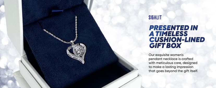 Heart Pendant Necklace for Her Moissanite Lab-Created Gem Jewelry for Women I Love You S925 Sterling Silver Gifts to Wife Girlfriend Mom Daughter Anniversary Birthday Christmas Valentines Day