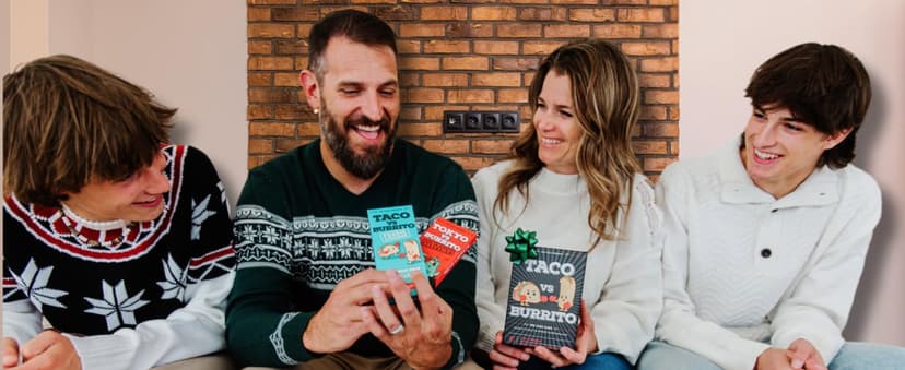 Taco vs Burrito - The Wildly Popular Surprisingly Strategic Card Game Created by a 7 Year Old - 5 Ways to Play - a Family-Friendly Party Game for Kids, Teens & Adults
