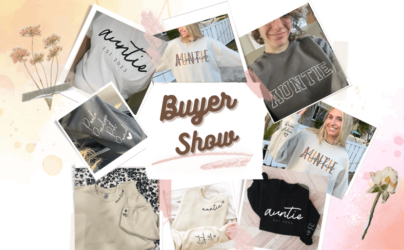 DILYPOD Personalized Auntie Name Sweatshirt, Custom Auntie with Kids Names On Sleeve, Aunt Sweatshirt, Aunt Gift, Christmas Shirt for Women, Gift for Mothers Day Womens Day Birthday