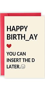 Funny Birthday Gifts for Men Him, Humorous Bady Card for Husband Boyfriend, Adult Men Gifts for Birthday