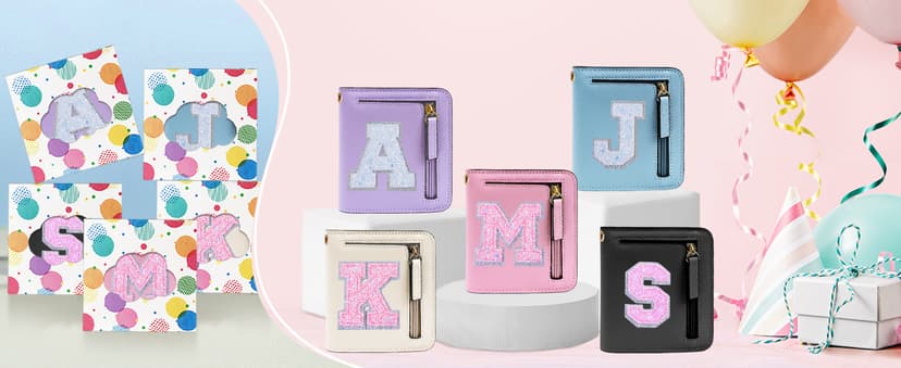 COSHAYSOO Initial RFID Girls Wallet Wristlet Christmas Stocking Stuffers Birthday Gift Ideas for 6 7 8 9 10 11 12 13 14 Year Old Girl Girly Gifts Tween Preteen Teen Preppy Trendy Stuff Pink Letter A