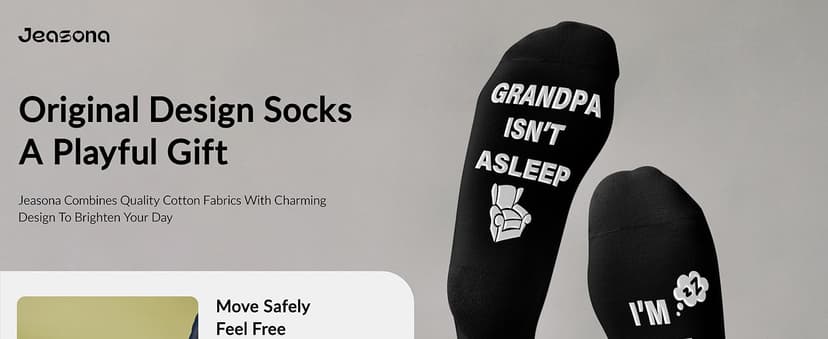 Jeasona Grandpa Gifts Funny Gifts for Grandpa Birthday Novelty Non-slip Socks