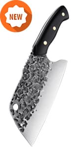 ROCOCO Viking Cleaver Knife Butcher Meat Cutting Boning Knife Hand Forged Chinese Kitchen Axe with Sheath Home Outdoor BBQ Camping Chirstmas Birthday Chirstmas Mother Father Gift Men