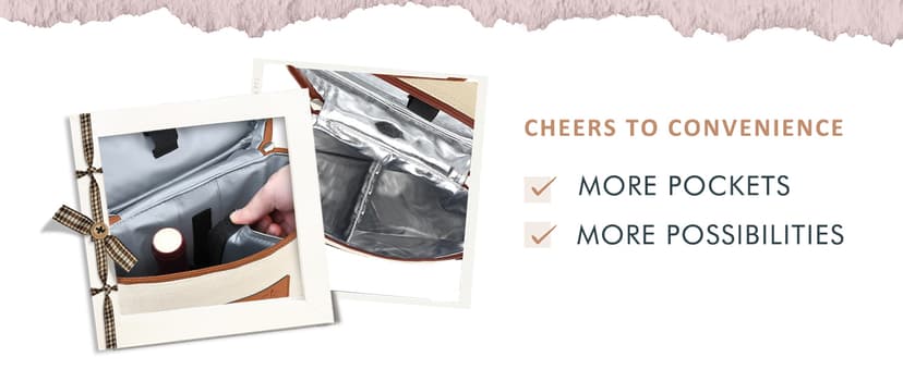 Tirrinia 2 Bottle Insulated Wine Tote Carrier - Leakproof, Padded Cooler Bag for Travel, BYOB, Tasting, Parties - Great Gift for Wine Lovers, Striped