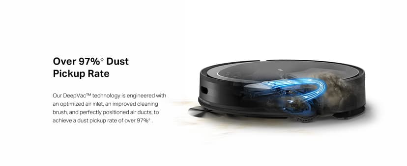 Tapo Ultra-Slim LiDAR Smart Navigation Robot Vacuum and Mop with Self-Emptying Dock, 5300Pa Max, 97%+ Dust Pickup Rate, Self-Charging, Compatible with Alexa & Google Home, RV20 Max Plus