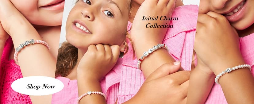 Baby Crystals Pearl Bracelets for Girls, Sterling Silver Cross Charm, Baptism Gifts for Girl, Baby Bracelet with Simulated White Pearls and Crystals, Girls Jewelry Birthday Gift
