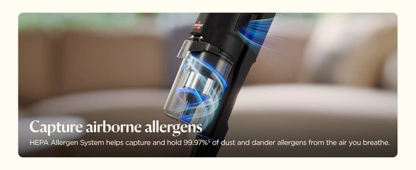 Bissell PowerClean FurFinder 200W Self-Standing Cordless Vacuum w/Tangle Free Brush Roll, Strong Suction, Removeable Battery, Wall Mount, Upholstery Tool & Bright Headlights