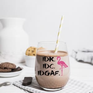 Perfectinsoy You're My Person Funny Stemless Wine Glass, Best Friend Wine Glass for Women, Perfect Birthday, Wedding, Christmas, Mother's Day Gift for Women Friend