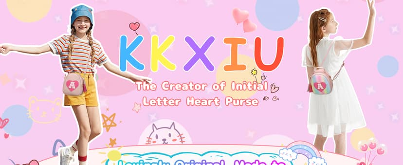 KKXIU Purse Gifts for Girls Cute Little Girl Crossbody Bag Heart Kids Small Backpack with Tassel (A)