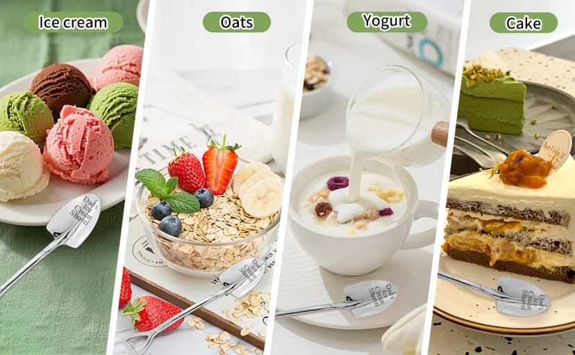 Christmas Gifts for Dad - Funny Stainless Steel Ice Cream Shovel Spoon, Son and Daughter Give Birthday Gifts to Dad Father's Day Gift Thanksgiving Gifts - cute and practical