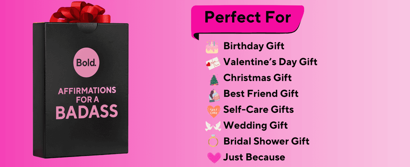 Badass Affirmation Cards - 100 Daily Motivational and Inspirational Affirmations for Women - Gifts for Women, Best Friend, and Self Care