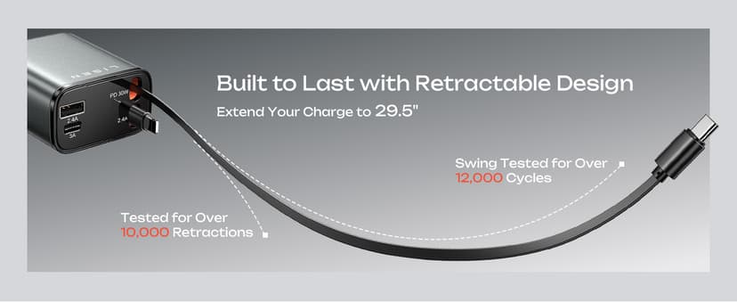 LISEN Retractable Car Charger, 69W USB C Car Accessories Adapter for iPhone 17 USB C Charger Fast Charging, Gifts for Women Men, Travel Essentials, for iPhone 17 Pro Max Air 16 15 14 13 12 Samsung S25