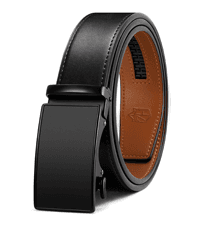 Zitahli Ratchet Belt for Men - 2 Packs Leather Mens belt For Gift Men Dress and Casual,Trim to Fit