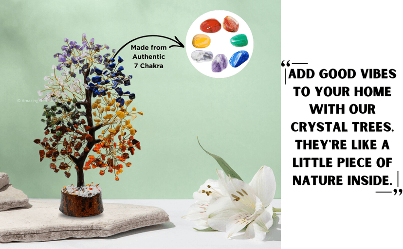 Amazing Gemstone Chakra Tree of Life Crystal Tree Gifts for Women - Spiritual Healing Crystals, Handmade Gemstone Ornament for Meditation, Yoga, and Home Office Decor Christmas Stocking Stuffer