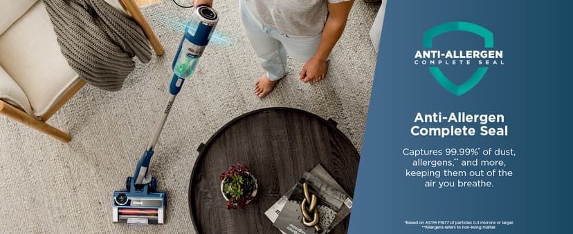 Shark HZ3002 Stratos Ultralight Corded Stick Vacuum with DuoClean PowerFins HairPro, Self-Cleaning Brushroll, & Odor Neutralizer Technology, Navy