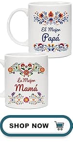 Breezy Valley Mom and Dad Mugs Christmas Gifts for Parents from Daughter Son - New Parent Gifts for Mommy Daddy from Children Kids, Funny Birthday Anniversary Mom and Dad Coffee Mugs Set Gift Ideas