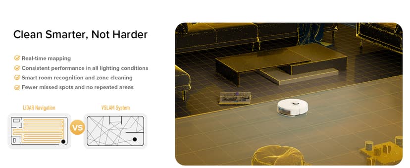 roborock Q7 M5+ Robot Vacuum and Mop, Upgraded from Q5 Max+, Up to 7-9 Weeks Self-Empty, 10000Pa Suction, Dual Anti-Tangle System for Pet Hair & Carpet, PreciSense LiDAR Navigation, App Control, White