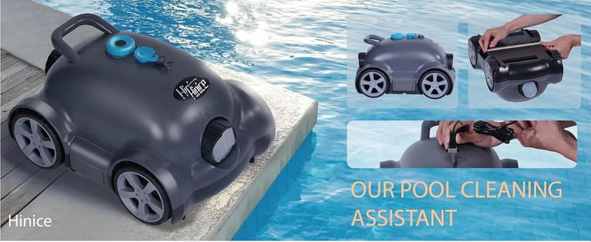 Cordless Robotic Pool Cleaner,Automatic Pool Vacuum Robot for In-Ground/Above Ground Pools,150 Min Runtime, IPX8 Waterproof, 2200 Sq Ft Coverage (Dark Grey)