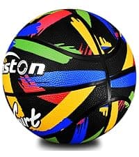 Senston 27.5‘’/29.5'' Basketball Outdoor Indoor Rubber Basketball Ball for Kids/Adult Official Size 5/7 Basket Ball with Pump