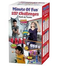 Funwares Minute of Fun Game - Minute to Win It Games for Kids, Adults, Teens, Families, Game Night, Gift for Home, Birthdays, or Travel. 2-12 Players! Original - 237 Challenges