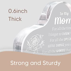 Gifts for Mom, Mom Birthday Gifts, I Love You Mom Gifts - Mother Acrylic Keepsake - Best Christmas Mother's Day Gifts for Mom from Daughter Son