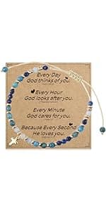 Christian Gifts for Women, Cross Bracelet, Christian Gifts, Inspirational Gifts for Women, Natural Stone Bracelets, Religious Gifts for Woman