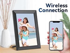 Frameo 10.1" WiFi Digital Picture Frame, Smart Digital Photo Frame with 16GB Storage, 1280x800 IPS HD Touch Screen, Auto-Rotate, Easy Setup to Share Photos or Videos Remotely via App from Anywhere