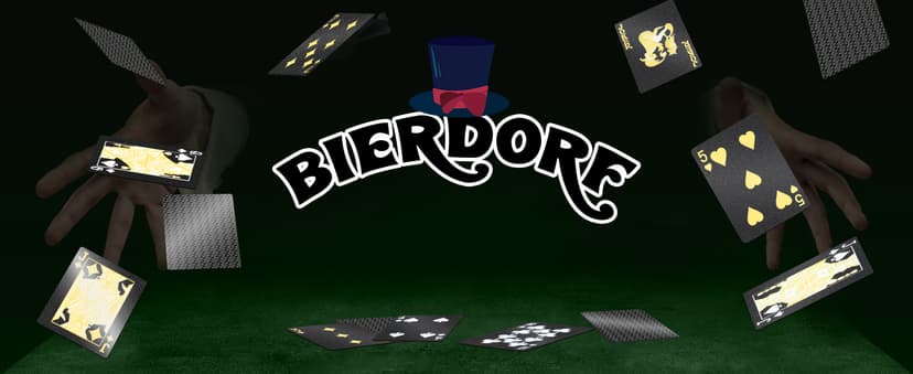 BIERDORF Diamond Waterproof Black Playing Cards, Poker Cards, HD, Deck of Cards (Black)