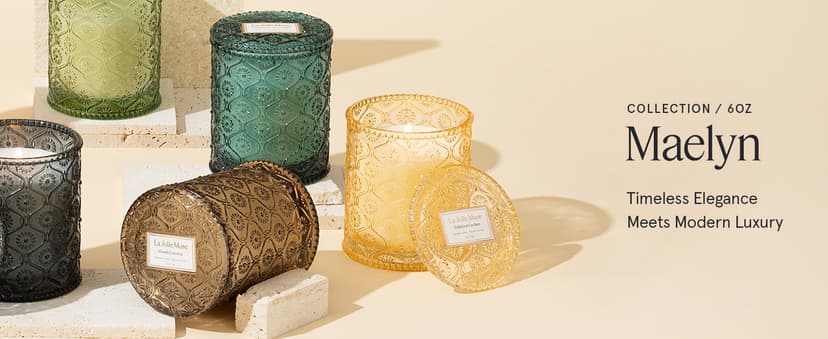 LA JOLIE MUSE Santal Rose Scented Candle – Saffron, Rose & Leather | 6 oz Natural Soy Wax | 40 Hours Clean Burn | Gift-Ready for Hosts & Gatherings | Elegant Home Decor