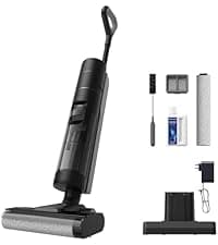DREAME H12 PRO Vacuum Mop, Wet Dry Vacuum Cleaner for Hard Floor, Vacuum and Mop at The Same Time for Wet & Dry Messes, Auto Self-Cleaning, Edge to Edge Cleaning with Hot Air Drying