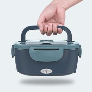 Electric Lunch Box Food Heater, 60-80W Heated Lunch Box for Adults, 12V 24V 110V Portable Food Warmer LunchBox for Car Truck Work with 304 Stainless Steel Container, Driver Trucker Gifts for Dad