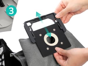 Canister Vacuum,1700W/45KPA Bagged Vacuum Cleaner,5L Large Capacity,Auto Cord Rewind,HEPA Filter,Low Noise,7.5M Cleaning Radius,Variable Power Control,Easy to Push,Hard Floor,Pet,Carpet,Upholstery,Car