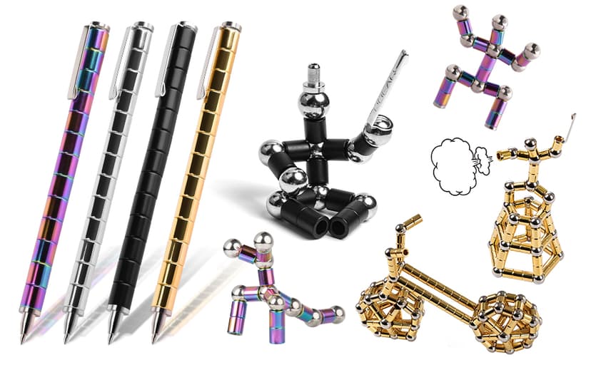 LARAH Color Fidget Pen Toy, Sensory Tool EDC Fidgeting Game for Adults, Cool Gadget Best for Stress and Anxiety Relief and Kill Time,Novelty Gifts for Teen and Adults