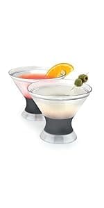 Host Freeze Beer Glasses, Freezable Beer Gifts for Men, Double Wall Insulated Pint Set, Tumbler for Cold Drinks, 16, Set of 2, Gray