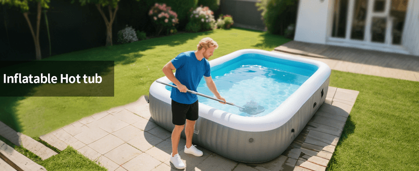 Rechargeable Pool Leaf Vacuum with Telescopic Pole, 83GPM Powerful Suction– Cordless Pool Skimmer for Inground & Above Ground Pools with 6.6Gal Leaf Catcher Bag for Heavy Debris Areas