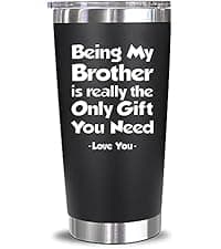 NewEleven Gift For Brother From Sister, Bro - Best Birthday Gift For Big, Little Brother, Siblings, Brothers In Law - Funny Gag Gifts For Men - 20 Oz Tumbler