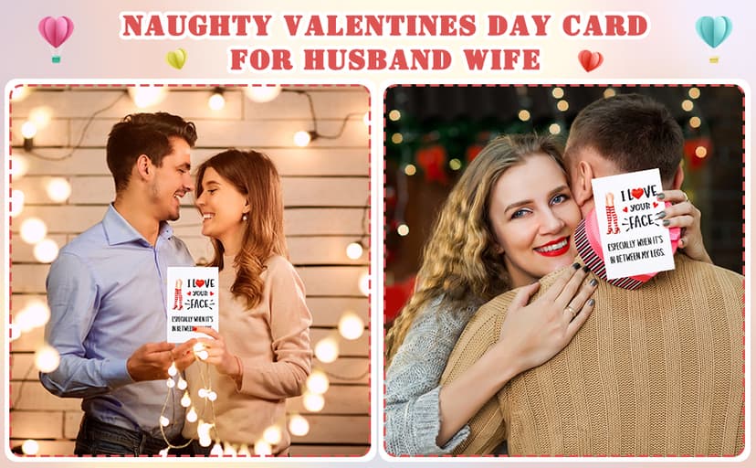 PETCEE Funny Valentines Day Card - 4"x6" Valentines Day Card for Him Her Naughty Valentines Day Gifts Cards with Envelop for Boyfriend Girlfriend Husband Wife Men Women Anniversary Birthday