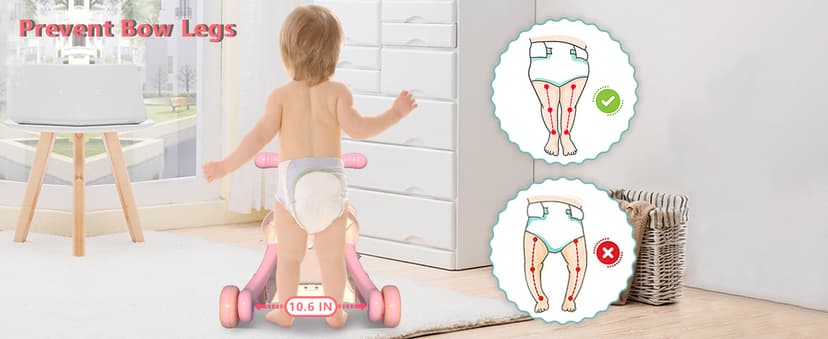 QDRAGON 3 in 1 Baby Walker and Activity Center for Girl, Learning to Walk, Sit to Stand, Early Educational Push Toys with Music Panel for Infant Toddler 12+ Months Pink