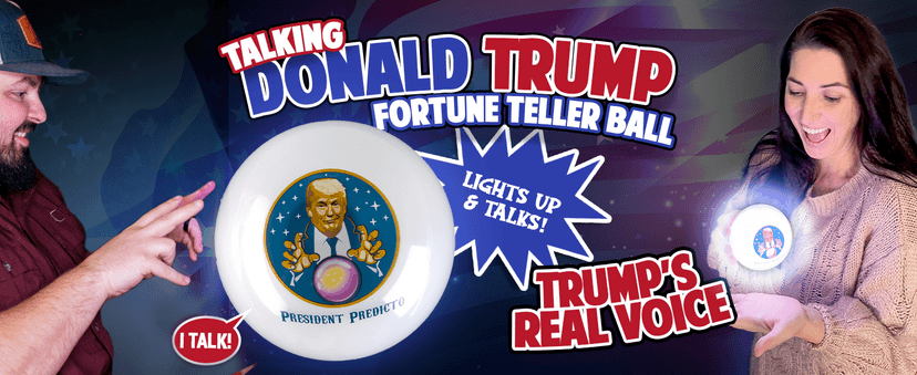 Talking President Predicto - Donald Fortune Teller Ball - Ask Crystal Ball Question & Hear Trump's Real Voice - Makes for Unique Halloween Party Favors & White Elephant Gifts
